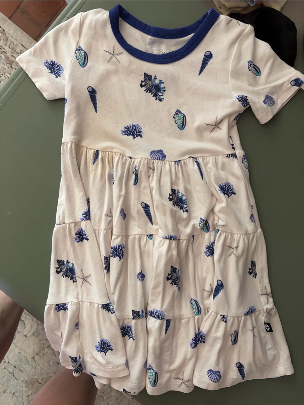 Kyte BABY Blue Seashell Ruffle Twirl Dress